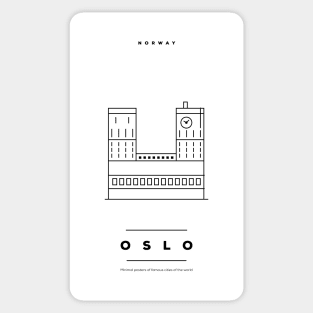 Oslo Minimal Black Line Design Sticker